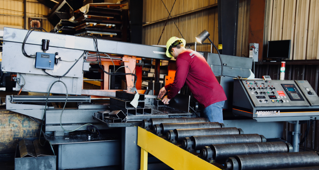 Saw Cutting at Benner Metals